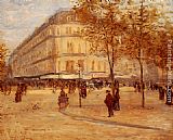 Jean Francois Raffaelli Place Du Theature Francais, Paris painting
